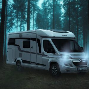 RV in the woods